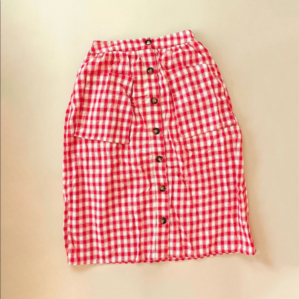 ASOS Moon River picnic gingham skirt Sz. S